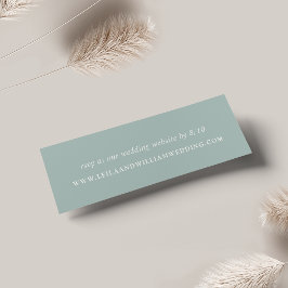 Tarjetas RSVP del sitio web del Boda Dusty Sage