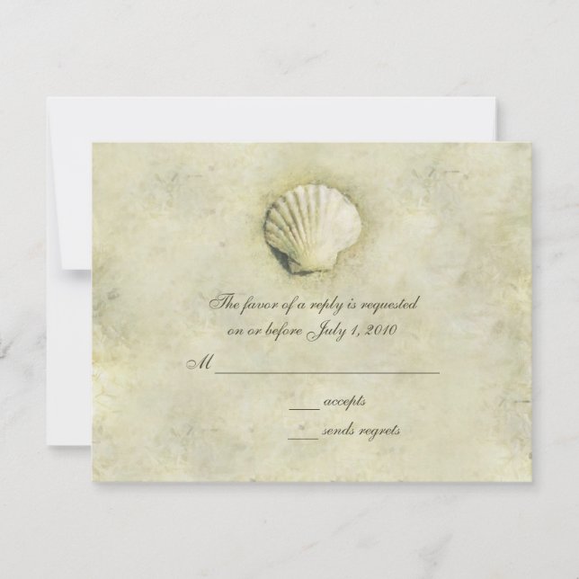 Tarjetas RSVP Elegantes para playas (Anverso)