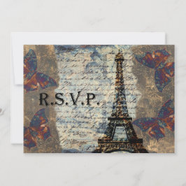 Tarjetas rsvp francesas vintage