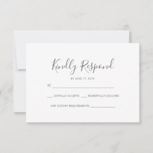 Tarjetas RSVP grises de hojas de cosecha