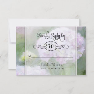 Tarjetas RSVP Hydrangea Garden Flores Tipografía