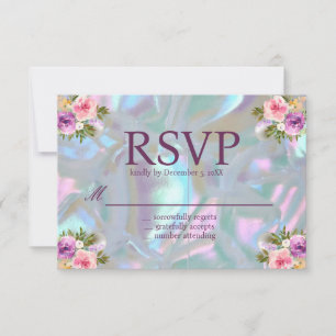 Tarjetas RSVP irlandesas madre de perlas