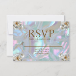 Tarjetas RSVP irlandesas madre de perlas