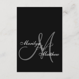 Tarjetas RSVP monograma elegante de Bride Groom