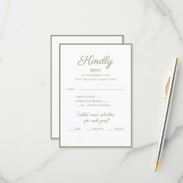 Tarjetas RSVP para boda.