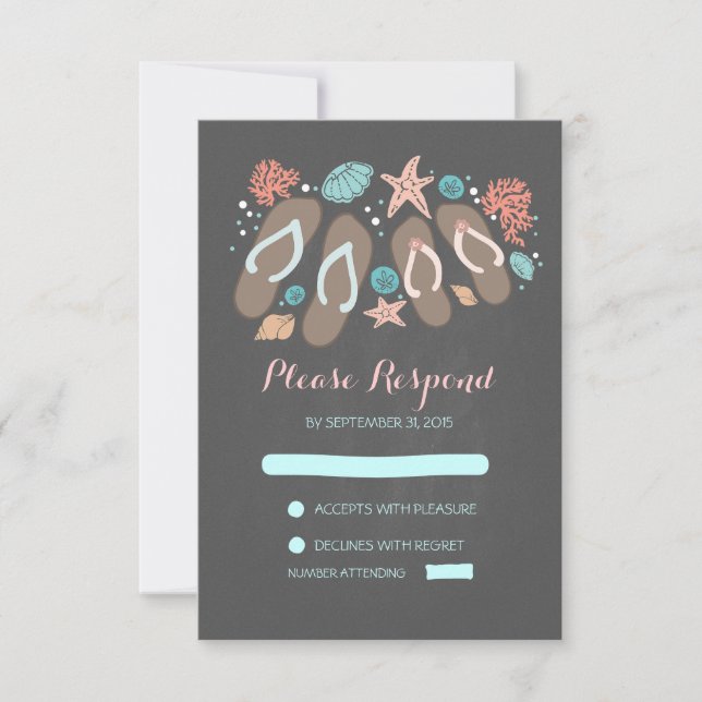 tarjetas RSVP para bodas de boda (Anverso)