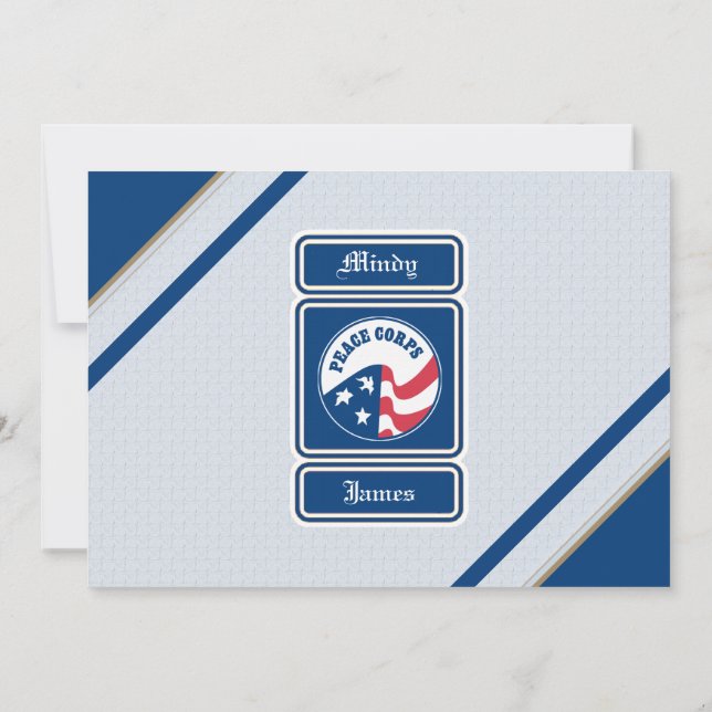 Tarjetas RSVP para bodas de los Cuerpos de Paz (Reverso)