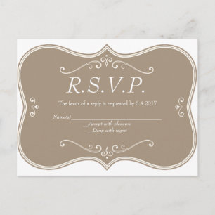 Tarjetas RSVP para bodas elegantes