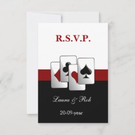 Tarjetas rsvp para bodas Vegas estándar 3.5 x 5