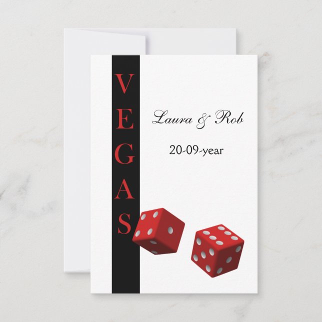 Tarjetas rsvp para bodas Vegas estándar 3.5 x 5 (Anverso)