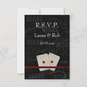 Tarjetas rsvp para bodas Vegas estándar 3.5 x 5