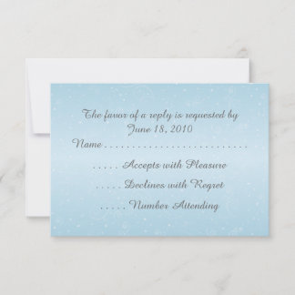 Tarjetas RSVP para copas de nieve de invierno