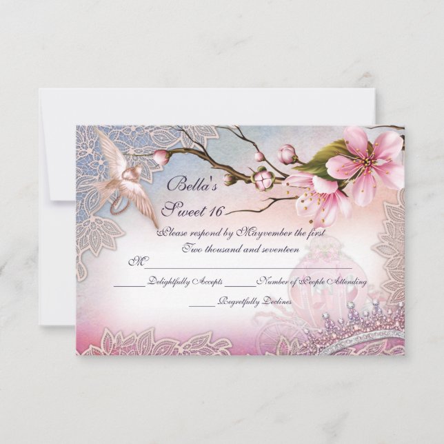 Tarjetas RSVP para invitaciones (Anverso)