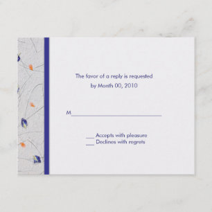 Tarjetas RSVP para naranjas y mangueras de flores