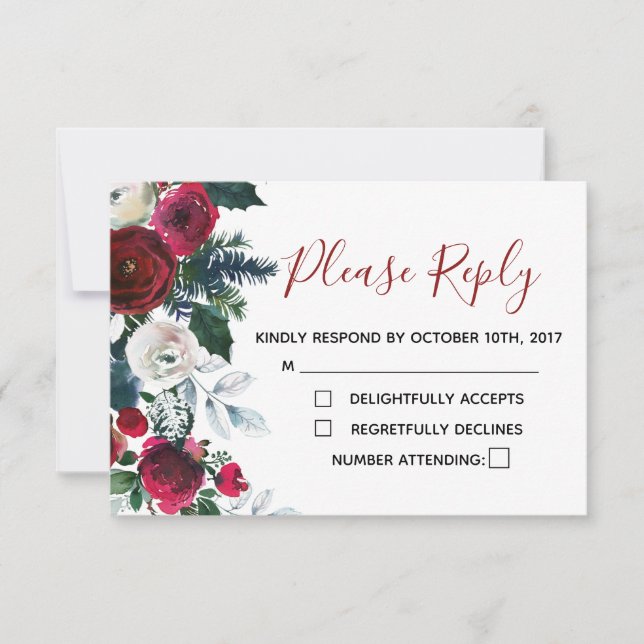 Tarjetas RSVP para navidades - Tarjetas RSVP para  (Anverso)