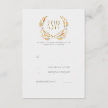 Tarjetas RSVP para plumas florales de color de agu