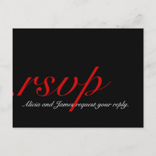 Tarjetas RSVP para Red Boda de diciembre