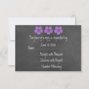 Tarjetas RSVP para Rosas Púrpuras silvestres