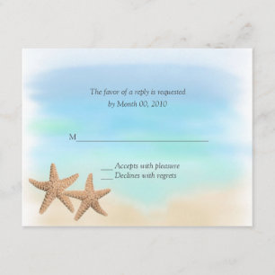 Tarjetas RSVP para temas de playa