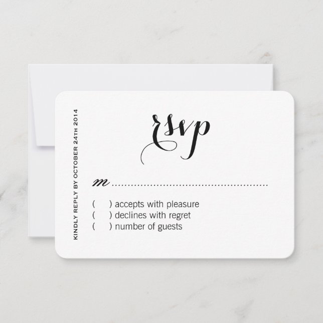 Tarjetas RSVP personalizado (Anverso)