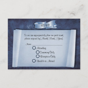 Tarjetas RSVP Personalizado de la ceremonia de com