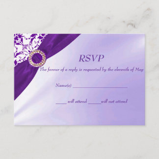 Tarjetas RSVP púrpura