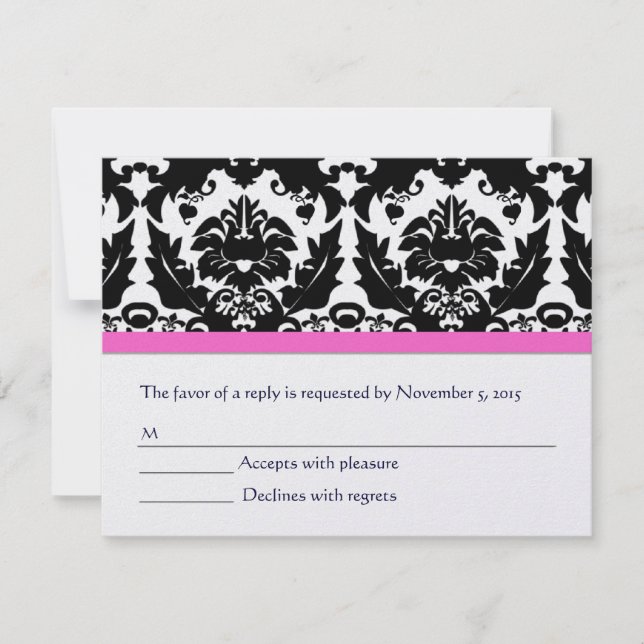 Tarjetas RSVP-Requiere las invitaciones de 5 x 7 t (Anverso)