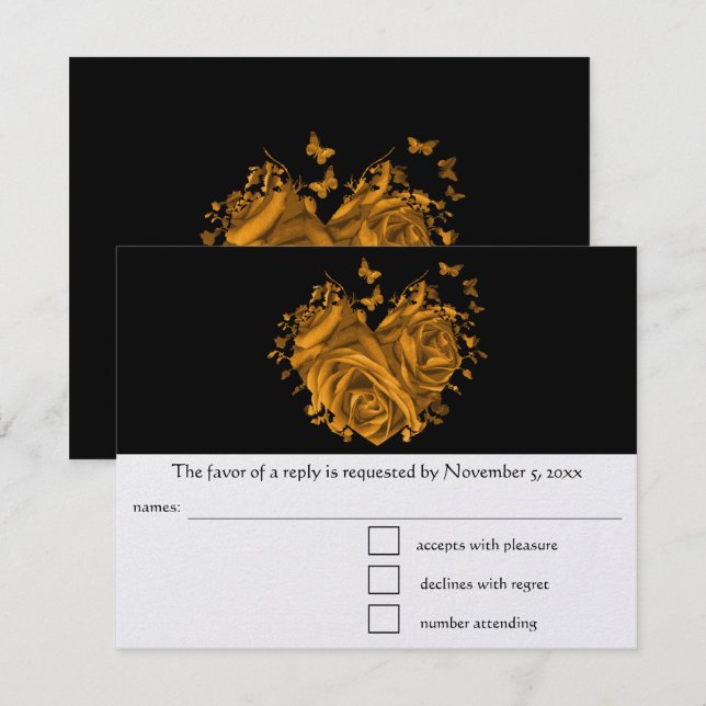 Tarjetas RSVP-Requiere las invitaciones de 5 x 7 t (Anverso / Reverso)