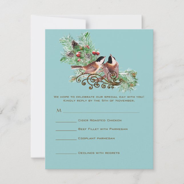 Tarjetas RSVP-Requiere las invitaciones de 5 x 7 t (Anverso)