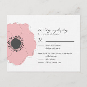 Tarjetas RSVP/Response Cards (Rosa) de la boda mod