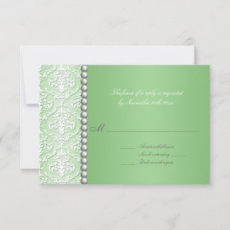 Tarjetas RSVP/Respuesta de los Bodas de color blan