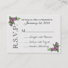 Tarjetas RSVP Rosa de acuarela (pk 100)