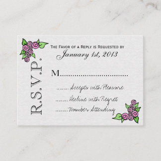 Tarjetas RSVP Rosa de acuarela (pk 100)