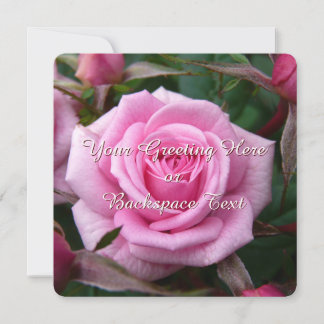Tarjetas RSVP rosa rosado personalizadas para invi