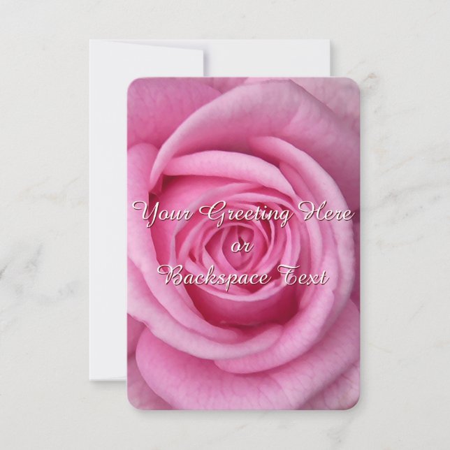 Tarjetas RSVP rosa rosado personalizadas para invi (Anverso)