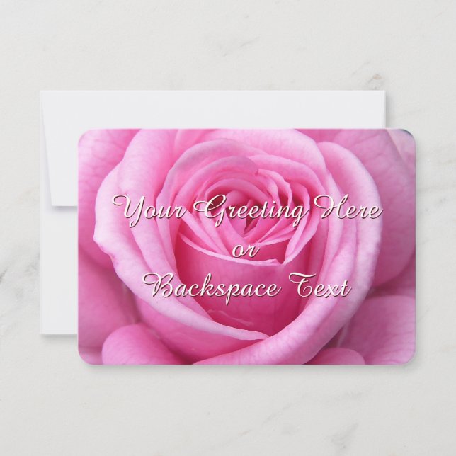 Tarjetas RSVP rosa rosado personalizadas para invi (Anverso)