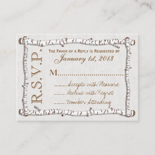 Tarjetas RSVP Rústicas de Birch Woods (pk 100)