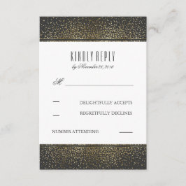 Tarjetas RSVP Vintage Glam Wedding, Purpurina de o