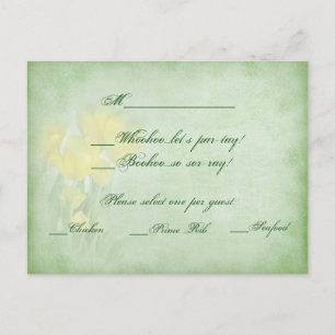 Tarjetas RSVP Wed de recepción - Tulipanes y salvi