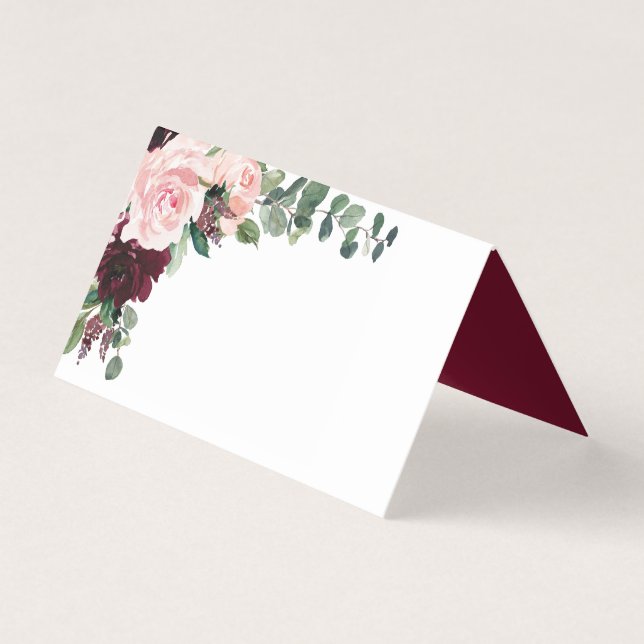 Tarjetas Rubor Burgundy Place (Anverso)