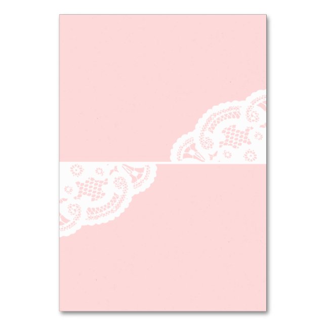 Tarjetas Rubor Lace Doily Boda Table Place (Anverso)
