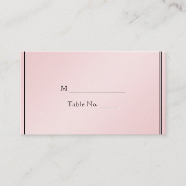 Tarjetas Rubor Pink Elegance Boda Place (Anverso)