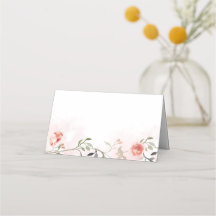 Tarjetas Rubor Pink Roses Elegant Wedding Place
