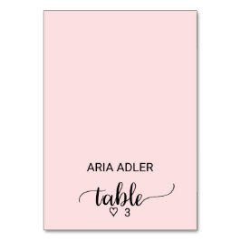 Tarjetas Rubor Pink Simple Calligraphy Escorth Pla