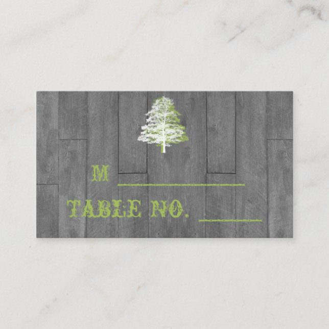 Tarjetas Rustic Barn Wood Boda moderno (Anverso)