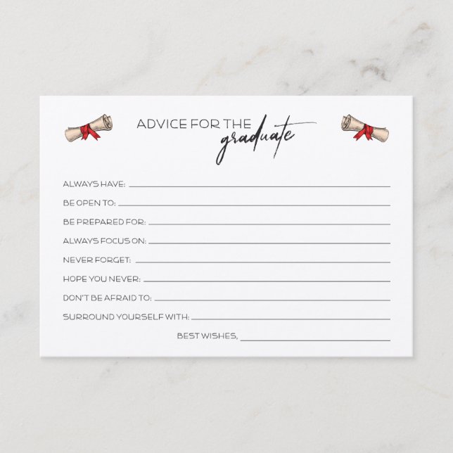 Tarjetas Rustic Grad Advance (Anverso)