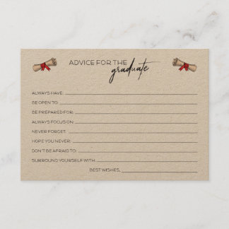 Tarjetas Rustic Grad Advance