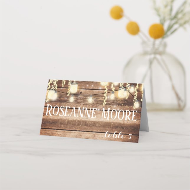 Tarjetas rusticas de Boda Barn (Anverso)