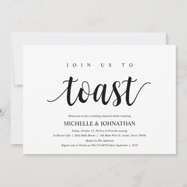 Tarjetas rústicas de la invitación de la cena del (Anverso)