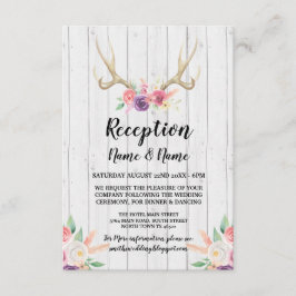 Tarjetas rústicas de recepción de boda Antles Flor